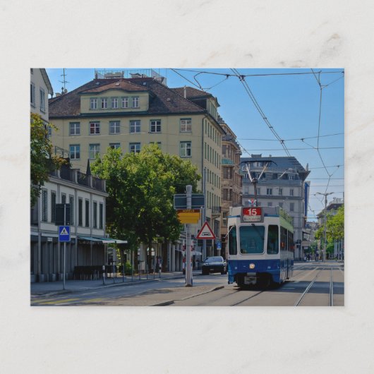 Carte Postale tramway de Zurich (Devant)
