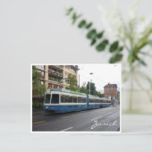 Carte Postale tramway de zurich (Debout devant)