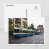 Carte Postale tramway de zurich (Devant / Derrière)
