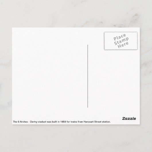 Carte Postale Tramway Luas, Viaduc Dartry, Milltown Dublin (Dos)