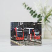 Carte Postale Tramway rouge Houston Texas US (Debout devant)
