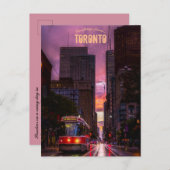 Carte Postale Tramway sous la pluie à Toronto Ontario (Devant / Derrière)