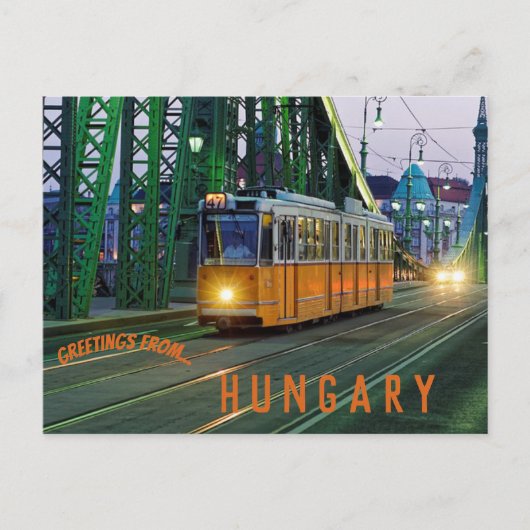 Carte Postale Tramway Sur Le Pont Budapest Hongrie (Devant)