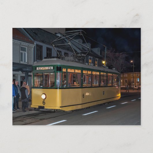 Carte Postale Tramway vétéran à Trondheim, Norvège. (Devant)
