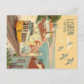 Carte Postale Tramway vintage Lisbonne Portugal (Devant)