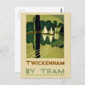 Carte Postale Tramway vintage Twickenham Angleterre (Devant / Derrière)