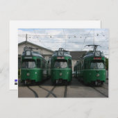 Carte Postale Tramways suisses au dépôt BVB M-Parc, Bâle (Devant / Derrière)