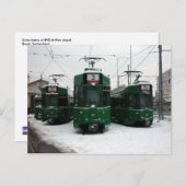 Carte Postale Tramways suisses au dépôt BVB M-Parc, Bâle (Devant / Derrière)