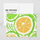 Carte Postale Tranche de citron vert tie dye abstrait (Devant / Derrière)
