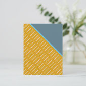 Carte Postale Tranche de design abstrait bleu-gris (Debout devant)