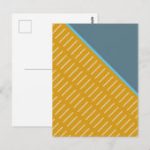 Carte Postale Tranche de design abstrait bleu-gris (Devant / Derrière)