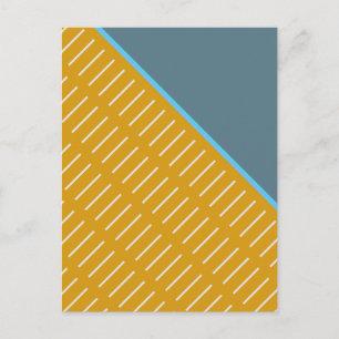 Carte Postale Tranche de design abstrait bleu-gris