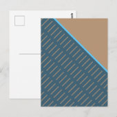 Carte Postale Tranche de design d'art abstrait marron (Devant / Derrière)