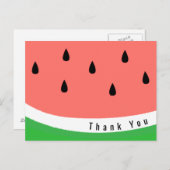 Carte Postale tranche de pastèque merci (Devant / Derrière)