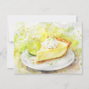 Carte Postale Tranche de tarte au citron vert de Key