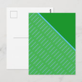 Carte Postale Tranche de vert 2 Conception abstraite (Devant / Derrière)