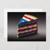 Carte Postale Tranche Patriotique de Gâteau ! (Devant / Derrière)