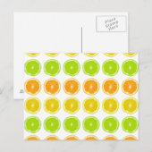 Carte Postale Tranches à points de citron vert, orange et citron (Devant / Derrière)