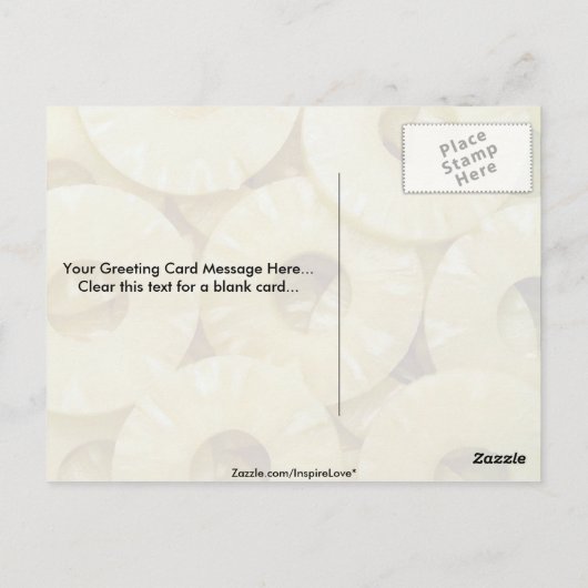 Carte Postale Tranches d'ananas (Dos)