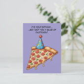 Carte Postale Tranches d'anniversaire avec humour sec (Debout devant)