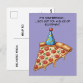Carte Postale Tranches d'anniversaire avec humour sec (Devant / Derrière)