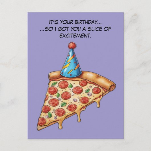 Carte Postale Tranches d'anniversaire avec humour sec (Devant)