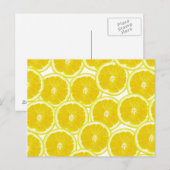 Carte Postale Tranches de citron d'été (Devant / Derrière)