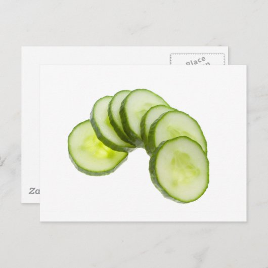 Carte Postale Tranches de concombre (Devant / Derrière)