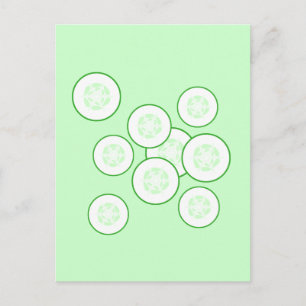 Carte Postale Tranches de concombre.
