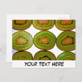 Carte Postale Tranches de fruits de kiwi personnalisables (Devant / Derrière)