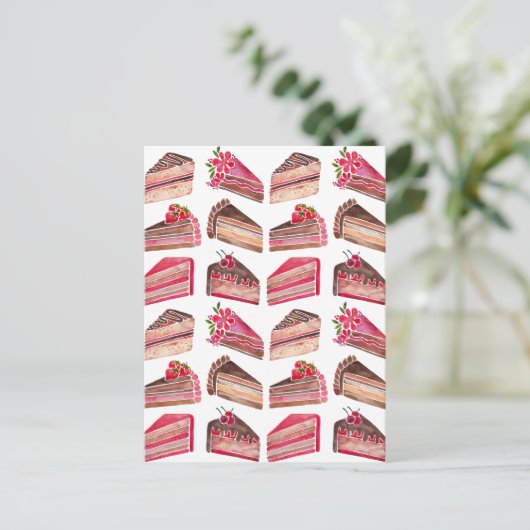 Carte Postale Tranches de gâteau (Debout devant)