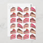 Carte Postale Tranches de gâteau (Devant / Derrière)