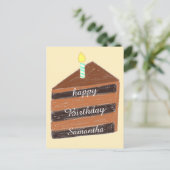 Carte Postale Tranches de gâteau au chocolat (Debout devant)