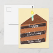 Carte Postale Tranches de gâteau au chocolat (Devant / Derrière)