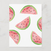 Carte Postale tranches de pastèque aquarelle (Devant)