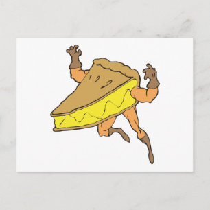 Carte Postale tranches de tarte au potiron forte super-héros de