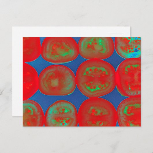 Carte Postale Tranches de tomates (Devant / Derrière)