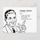 CARTE POSTALE TRANNY CHASER (Devant)