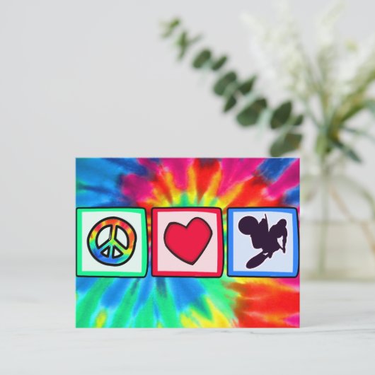 Carte Postale Tranquillité, Amour, Vélo Sale (Debout devant)