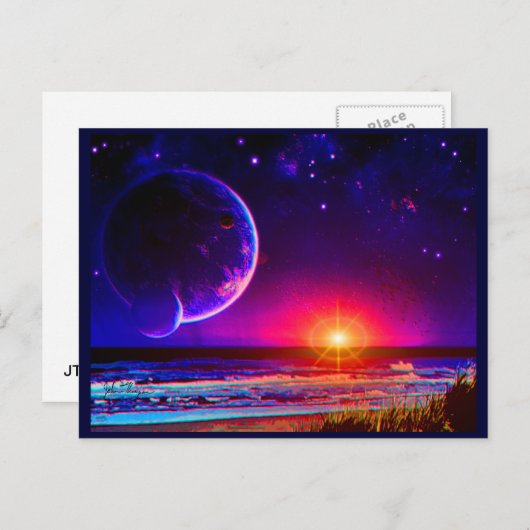 Carte postale Tranquillité Beach (Devant / Derrière)