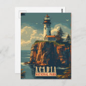 Carte Postale Tranquillité côtière : Parc national d'Acadia (Devant / Derrière)
