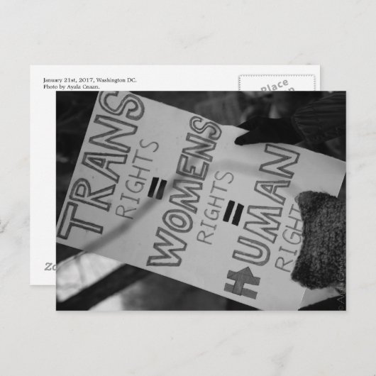 Carte postale Trans Rights (Devant / Derrière)