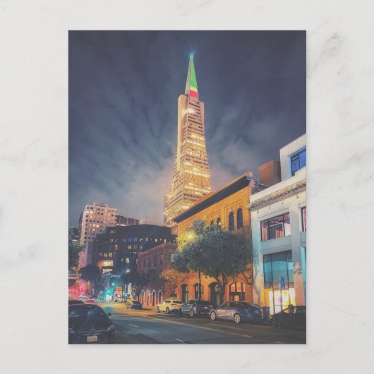 Carte Postale TransAmerica illuminé San Francisco (Devant)