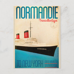 Carte postale Transatlantique vintage