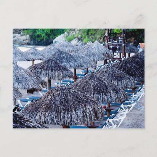 Carte Postale Transats Et Abris De Plage (Devant)