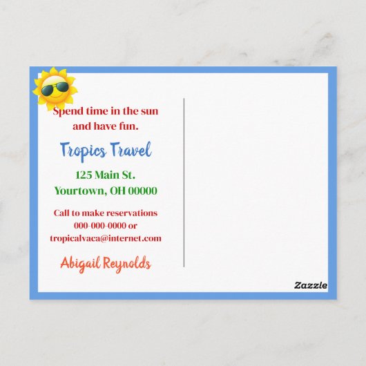 Carte Postale Transats Rainbow Adirondack (Dos)