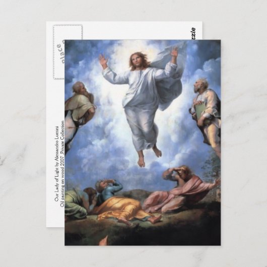 CARTE POSTALE TRANSFIGURATION DE JÉSUS (Devant / Derrière)