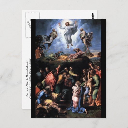 CARTE POSTALE TRANSFIGURATION DE JÉSUS (Devant / Derrière)