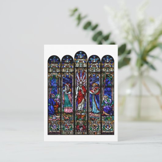 Carte Postale Transfiguration de Jésus-Christ Art en verre (Debout devant)