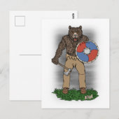 Carte Postale Transformé Viking Berserker ou Werebear (Devant / Derrière)